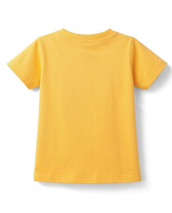 Babyhug 100% Cotton Knit Half Sleeves Sea Life Printed & Striped T-Shirt & Shorts Night Suit - Orange