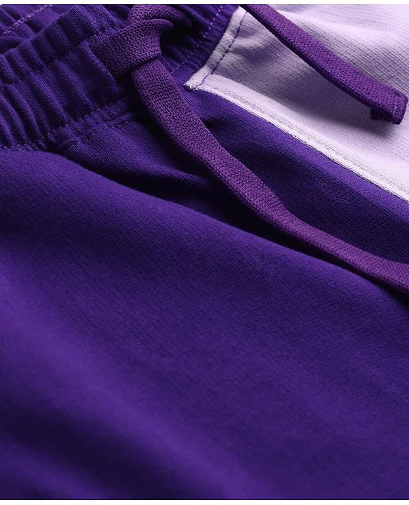 Pine Kids Cotton Knit Full Length Text & Girl Printed Lounge Pant - Violet
