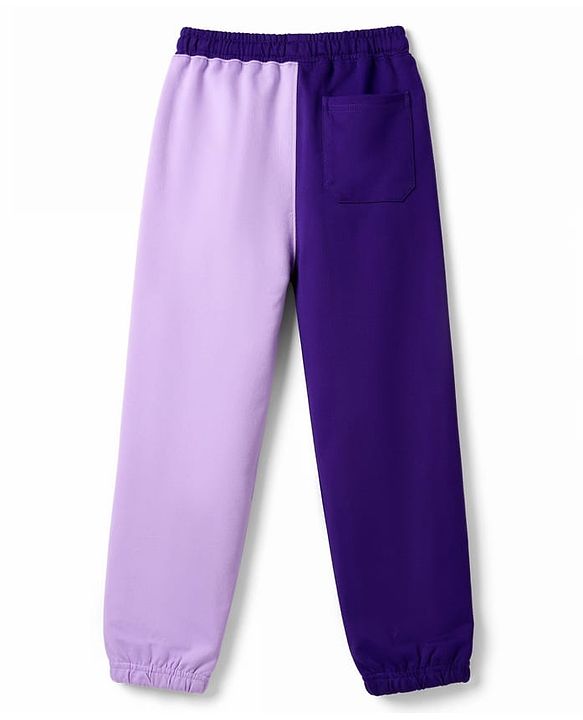 Pine Kids Cotton Knit Full Length Text & Girl Printed Lounge Pant - Violet