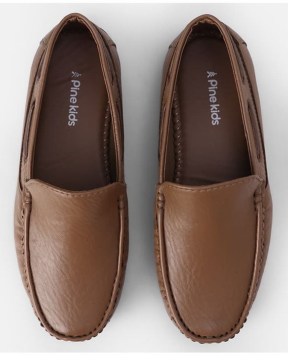 Pine Kids Slip On Formal Shoes - Tan