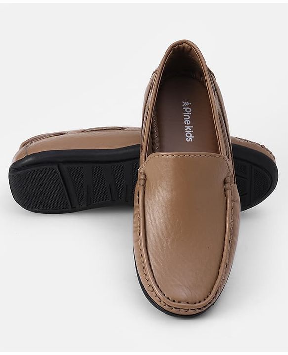 Pine Kids Slip On Formal Shoes - Tan