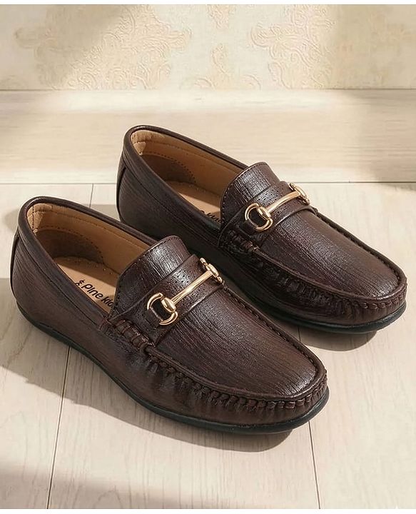 Pine Kids Slip On Formal & Party Wear With Applique - Brown