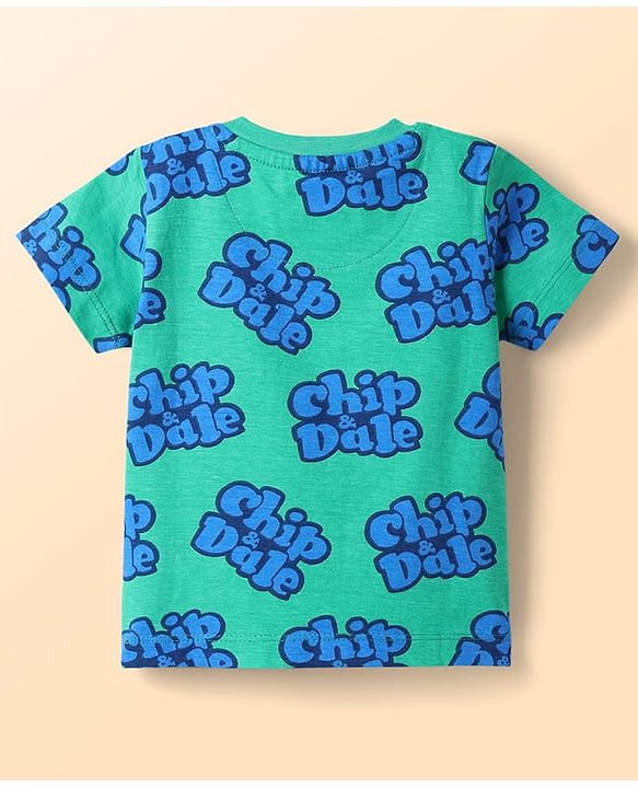 Babyhug Disney Cotton Knit T-Shirts with Chip N Dale Graphic Half Sleeves Multi Color 3-6 Months Pack of 3