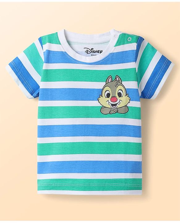 Babyhug Disney Cotton Knit T-Shirts with Chip N Dale Graphic Half Sleeves Multi Color 3-6 Months Pack of 3