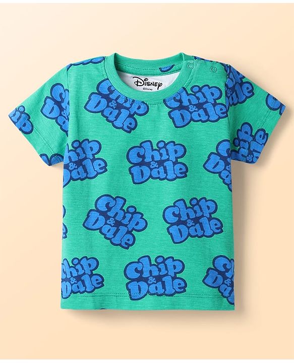 Babyhug Disney Cotton Knit T-Shirts with Chip N Dale Graphic Half Sleeves Multi Color 3-6 Months Pack of 3