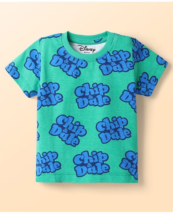Babyhug Disney Cotton Knit T-Shirts with Chip N Dale Graphic Half Sleeves Multi Color 3-6 Months Pack of 3