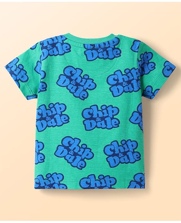 Babyhug Disney Cotton Knit T-Shirts with Chip N Dale Graphic Half Sleeves Multi Color 3-6 Months Pack of 3