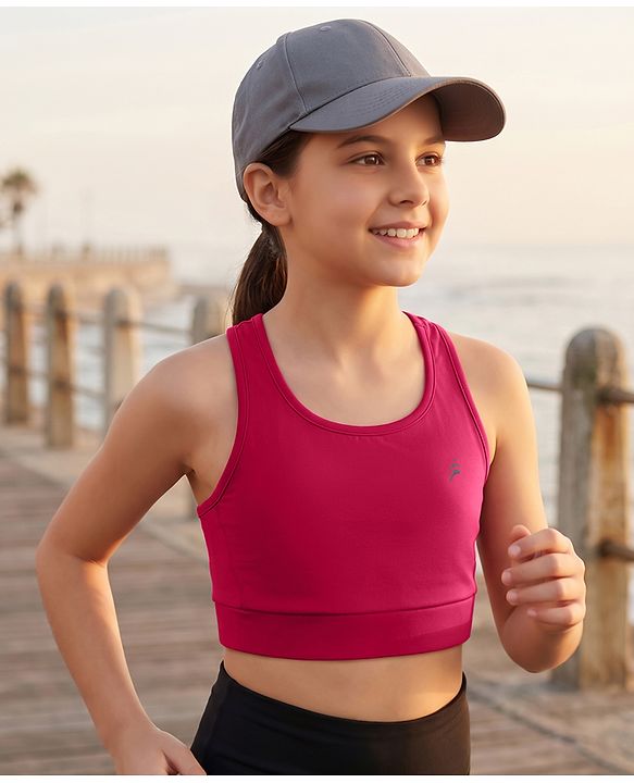Pine Active Knit Sleeveless Super Stretch Extra Soft Sports Bra - Purple