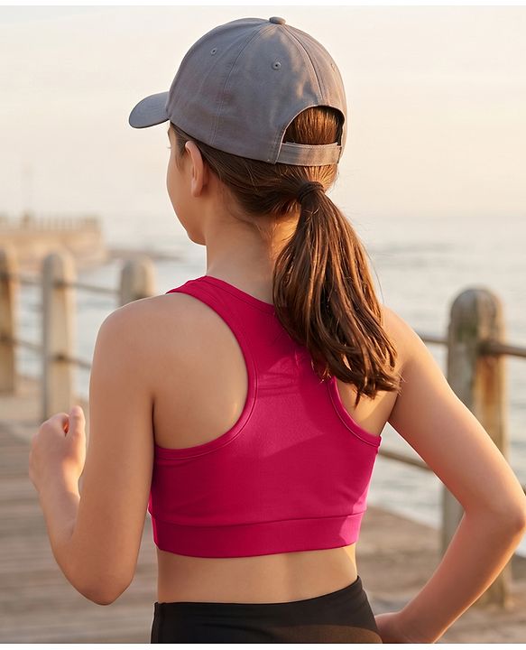 Pine Active Knit Sleeveless Super Stretch Extra Soft Sports Bra - Purple