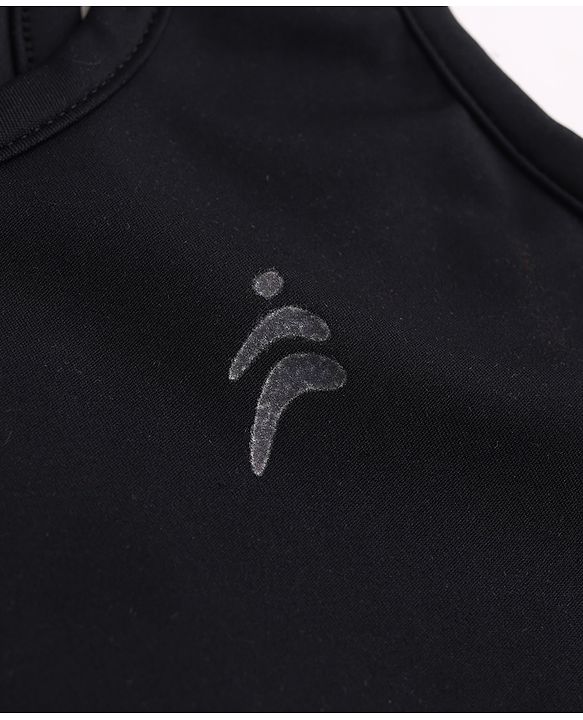 Pine Active Lycra Knit Sleeveless Super Stretch Extra Soft Sports Bra - Black