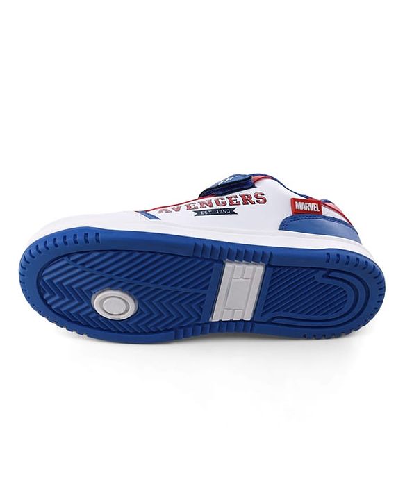 Pine Kids Marvel Velcro Closure Casual Shoes With Avengers Print - White & Red