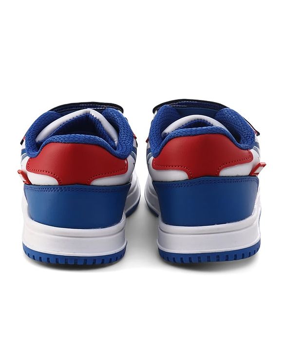 Pine Kids Marvel Velcro Closure Casual Shoes With Captain America Print - White & Red