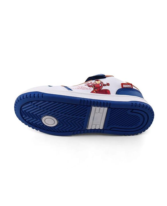 Pine Kids Marvel Velcro Closure Casual Shoes With Iron Man Print - Blue & White