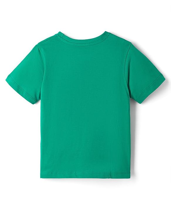 Pine Kids Cotton Knit Half Sleeves Camouflage Printed T-Shirt & Shorts Night Suit - Green