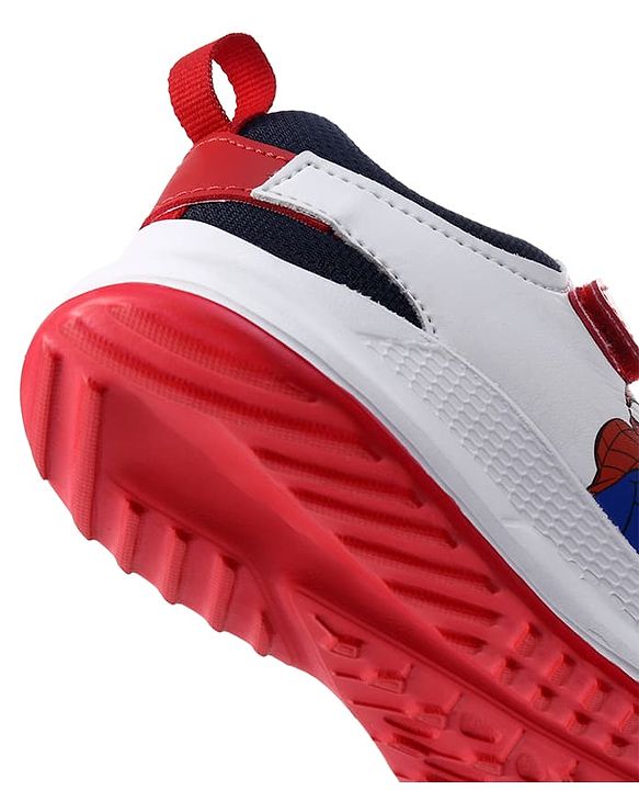 Pine Kids Marvel Velcro Closure Sneakers With Spider Man Print - Red & White