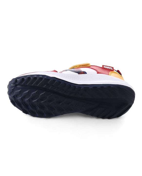 Pine Kids Marvel Velcro Closure Sneakers With Spider Man Print - Red & White