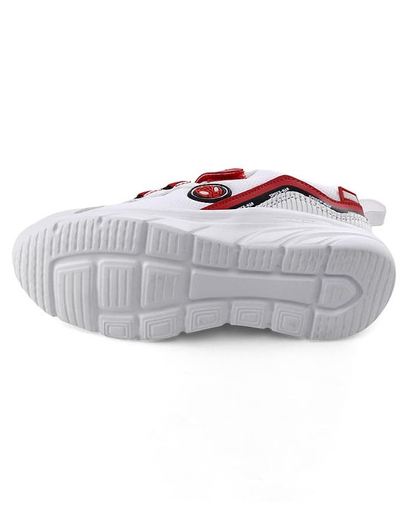 Pine Kids Marvel Velcro Closure Sneakers With Spider Man Print - Red & White