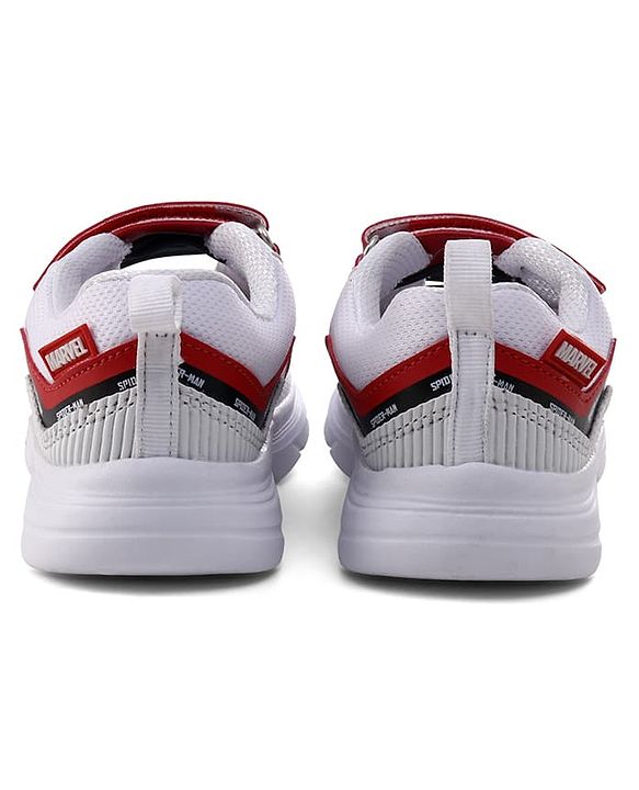 Pine Kids Marvel Velcro Closure Sneakers With Spider Man Print - Red & White