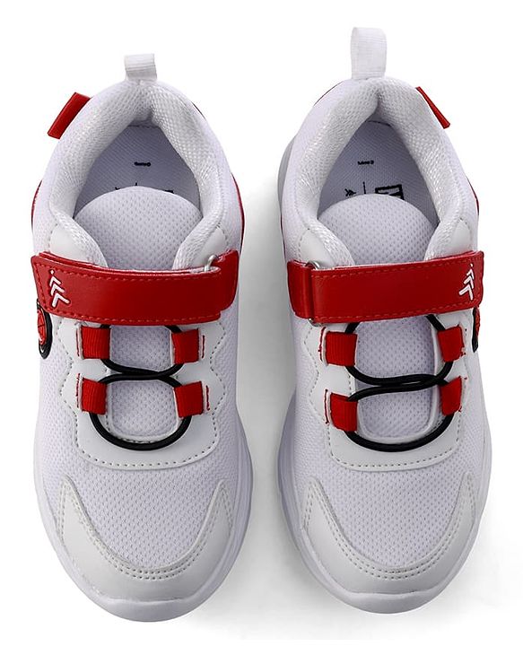 Pine Kids Marvel Velcro Closure Sneakers With Spider Man Print - Red & White