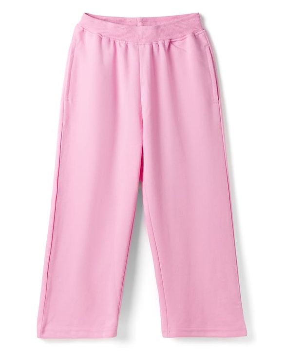 Pine Kids Looper Knit Full Raglan Sleeves Text Printed Hooded Winter Wear Sweat Jacket  & Lounge Pant Set - Pink