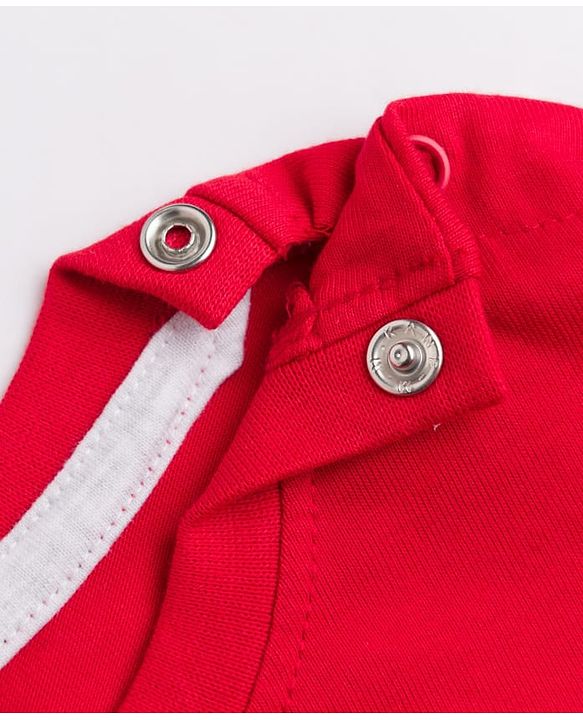 Babyhug 100% Cotton Knit Full Sleeves T-Shirt with Cuter Version Of Dad Print - Red