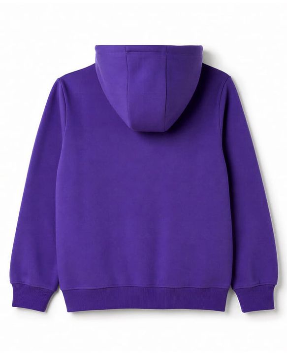 Pine Kids 100% Cotton Knit Full Sleeves Star Sequinned Hooded Sweatjacket - Purple