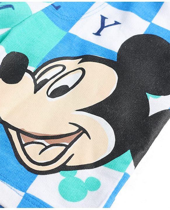 Babyhug Disney 100% Cotton Knit Knee Length Shorts With Micky Mouse Graphics Pack Of 2 - Multicolor