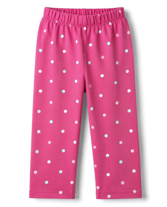 Babyhug 100% Cotton Knit Full Sleeves Shirt & Pyjama Co-Ord Night Suit With Polka Dots Print - Dark Pink