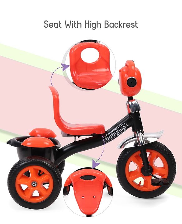Babyhug Paramount Tricycle With Light & Music - Orange
