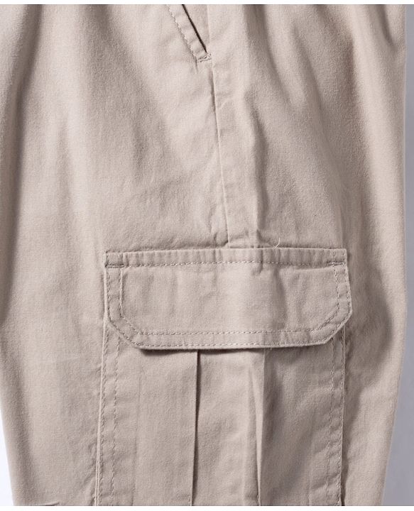 Pine Kids Cotton Elastane Woven Full Length Solid Trouser - Beige