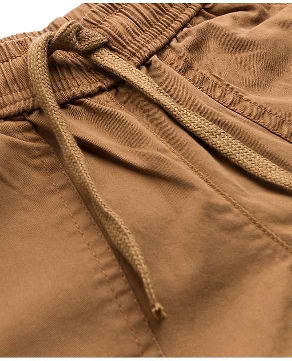 Pine Kids Cotton Elastane Woven Full Length Solid Trouser With Cargo Pockets - Brown
