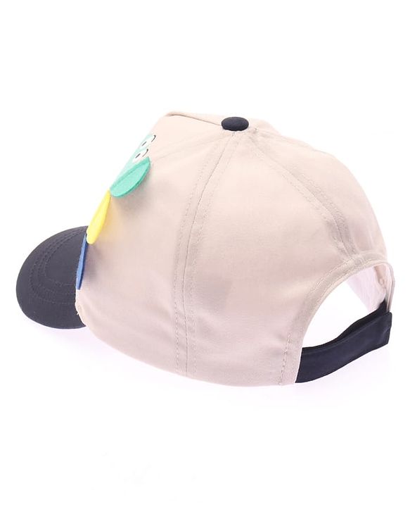 Babyhug Cotton Woven Summer Cap With Dino Print  - Diameter 16 cm