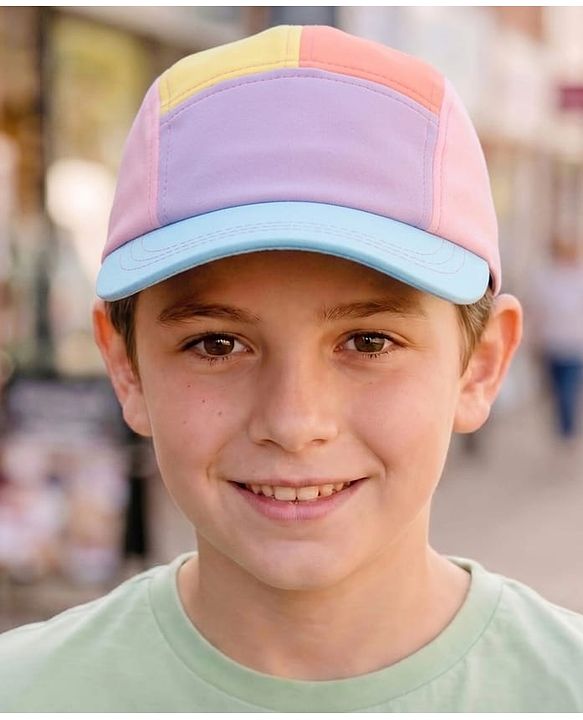 Babyhug Cotton Woven Cut & Sew Summer Cap Multicolor -  Diameter 15.5 cm