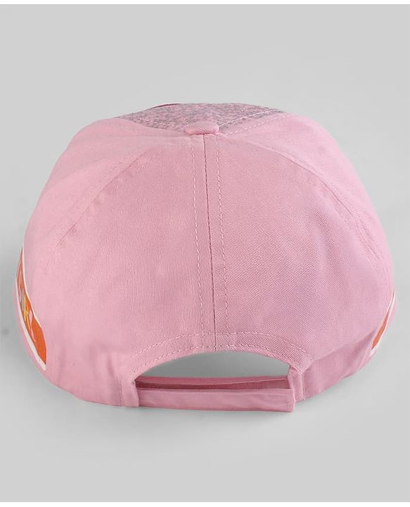 Pine Kids Woven Baseball Cap Heart Design Pink - Diameter 15.5 cm