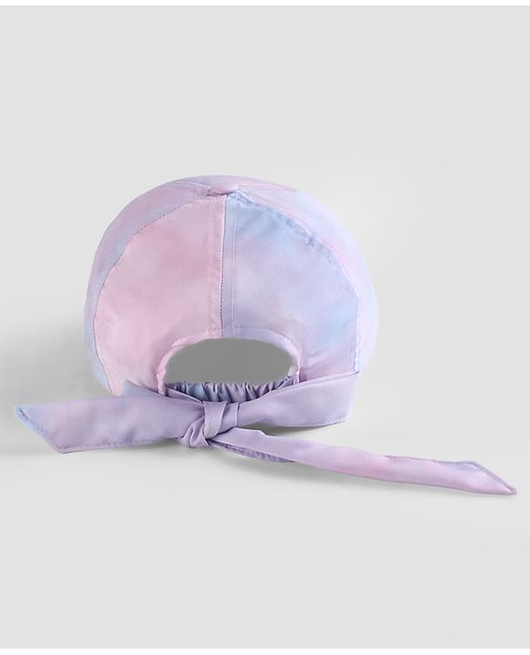 Pine Kids Woven Baseball Cap with Good Vibes Print Lilac - Diameter 15.5 cm