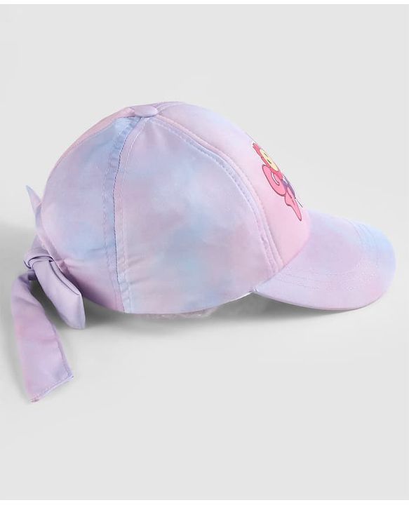 Pine Kids Woven Baseball Cap with Good Vibes Print Lilac - Diameter 15.5 cm
