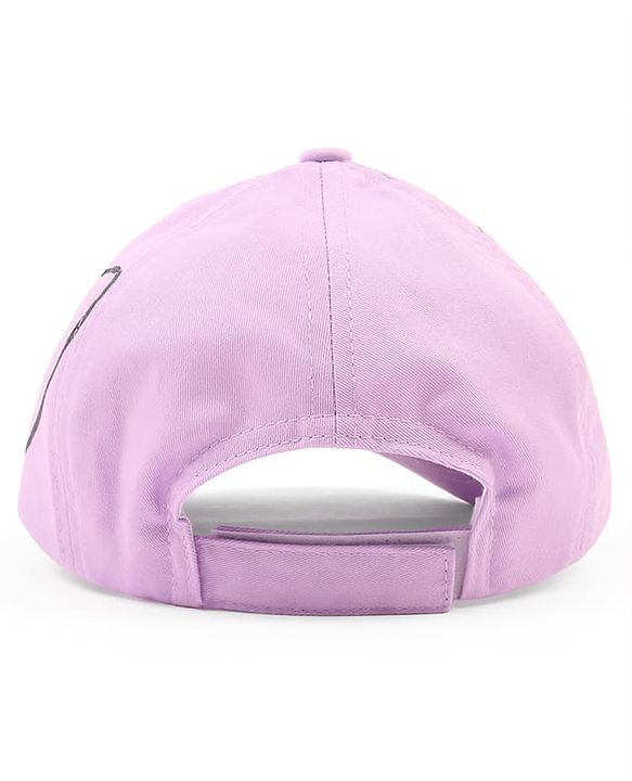 Babyhug Poly Blend Woven Summer Cap Lilo & Stitch Print Lavender -Diameter 15 cm