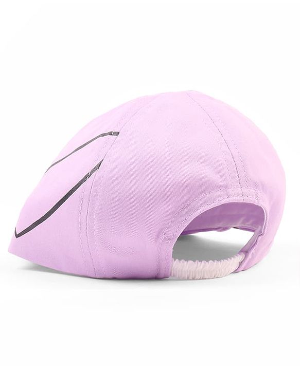 Babyhug Poly Blend Woven Summer Cap Lilo & Stitch Print Lavender -Diameter 15 cm