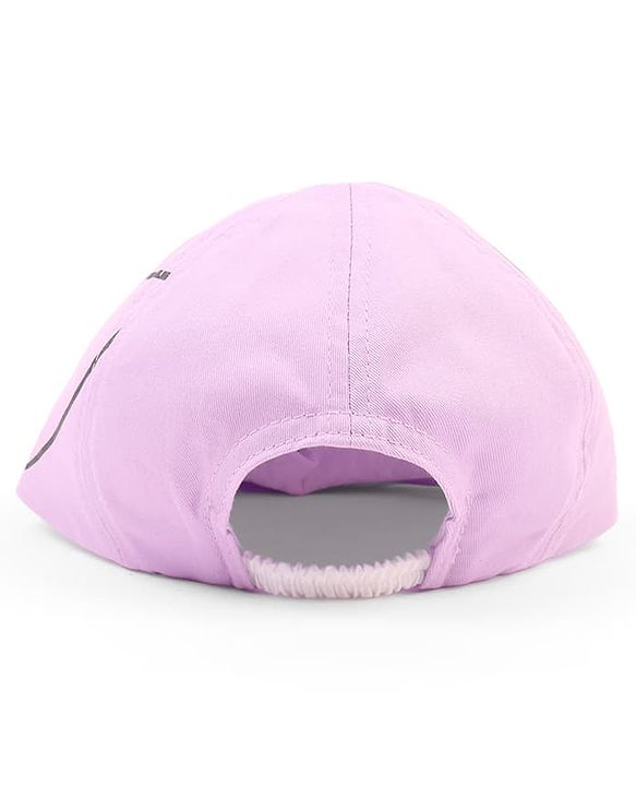 Babyhug Poly Blend Woven Summer Cap Lilo & Stitch Print Lavender -Diameter 15 cm