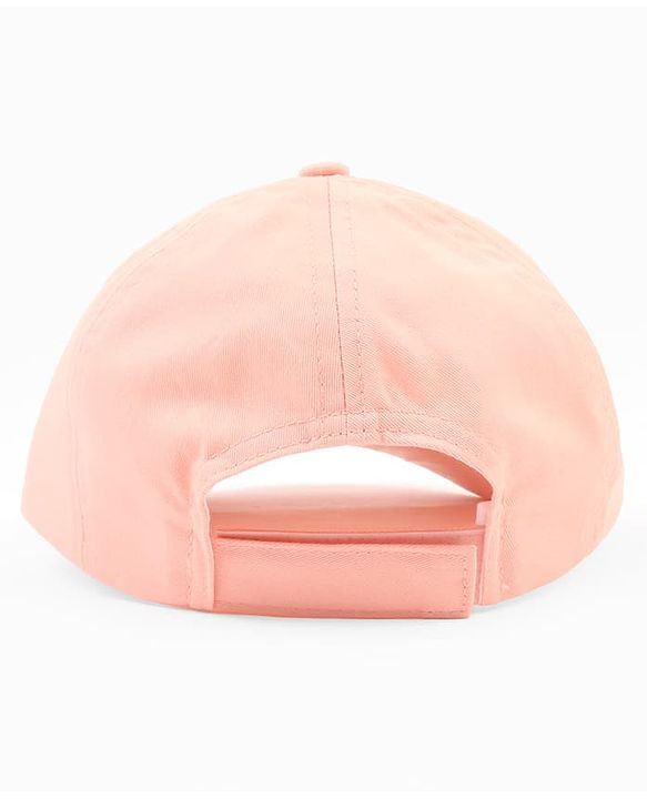 Babyhug Poly Blend Woven Summer Cap With You Are Ment to Shine Print Peach -Diameter 15.5 cm