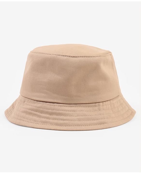 Babyhug  Poly Blend Woven Bucket Hat With Summers Vibe Print Beige - Diameter 15.5 cm