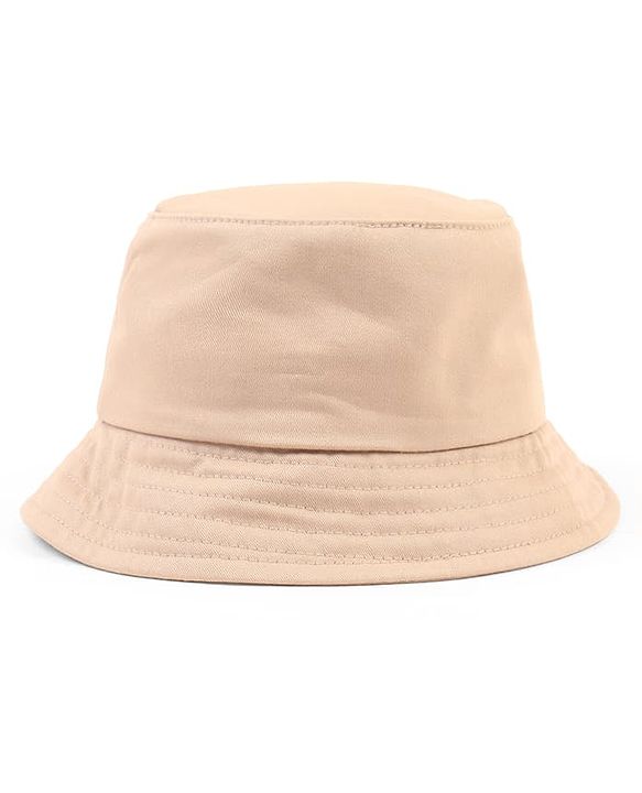 Babyhug  Poly Blend Woven Bucket Hat With Summers Vibe Print Beige - Diameter 15.5 cm