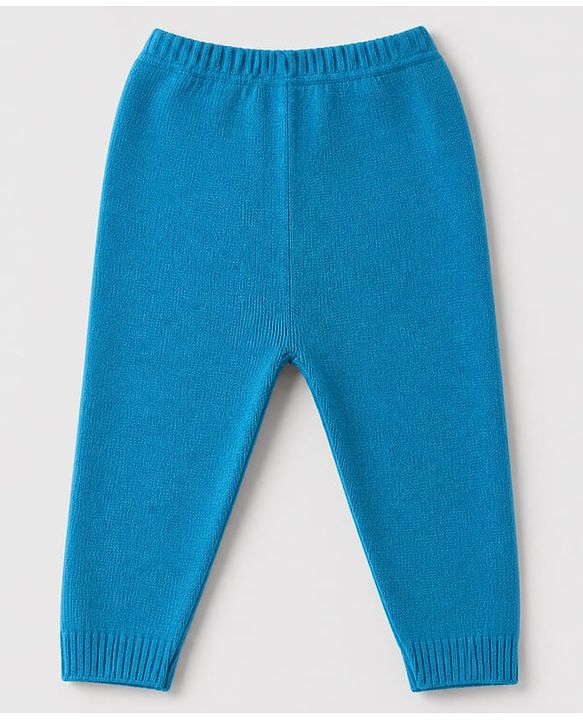 Babyhug Knit Full Sleeves Striped Sweater Set with Aircraft Design - Blue White