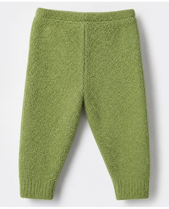 Babyhug Knit Pullover and Pant Full Sleeves Full Length with Daisy Design in Green for 3-6 Months