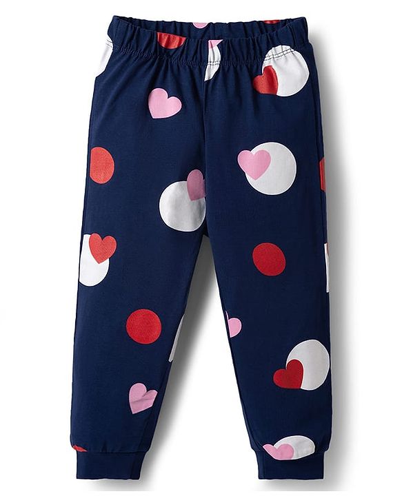 Babyhug Disney Single Jersey Knit Full Sleeves Pyjama Night Suit with Minnie Mouse Graphics - Multicolour