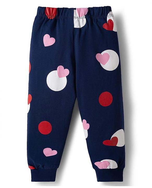 Babyhug Disney Single Jersey Knit Full Sleeves Pyjama Night Suit with Minnie Mouse Graphics - Multicolour