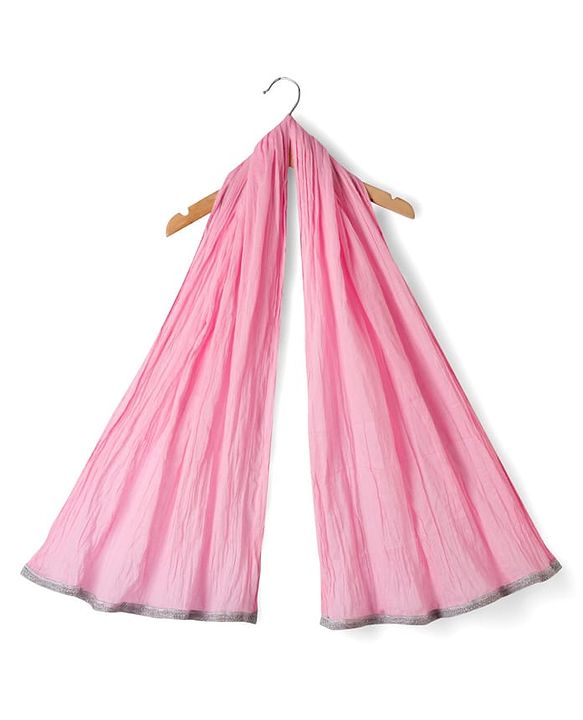 Babyhug 100% Cotton Cambric Woven Half Frill Sleeves Floral Printed & Sequinned Choli Lahenga & Dupatta Set - PInk