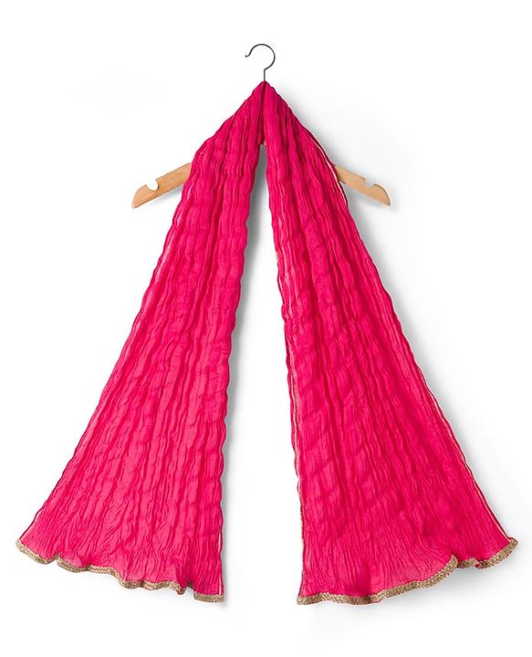Babyhug 100% Cotton Woven Half Flutter Sleeves Floral Printed Lehenga Choli Set With Dupatta - Pink