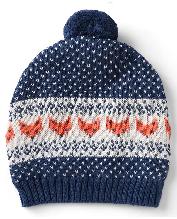 Babyhug Organic 100% Cotton Knit Woollen Cap & Mittens With Heart Design Navy Blue - Diameter 12 cm