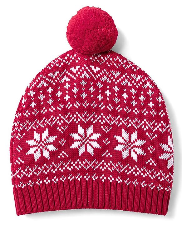 Babyhug 100% Cotton Knit Full Raglan Sleeves Reindeer Designed Sweater Set with Cap - Red